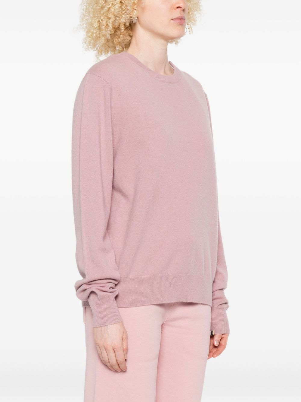 round-neck cashmere-blend sweater - 3