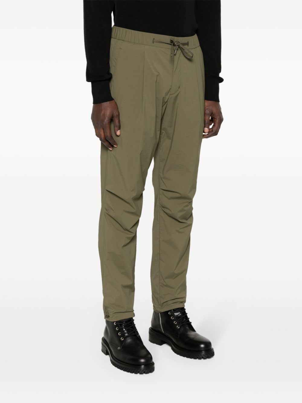 pleat-detailing tapered trousers - 3