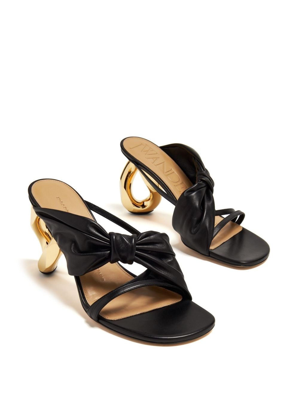 95mm chain-heel mules - 2