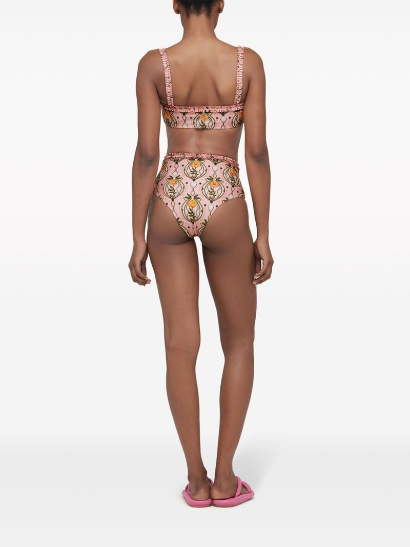 Agua by Agua Bendita Nopal Lunar floral-embroidered bikini bottom outlook