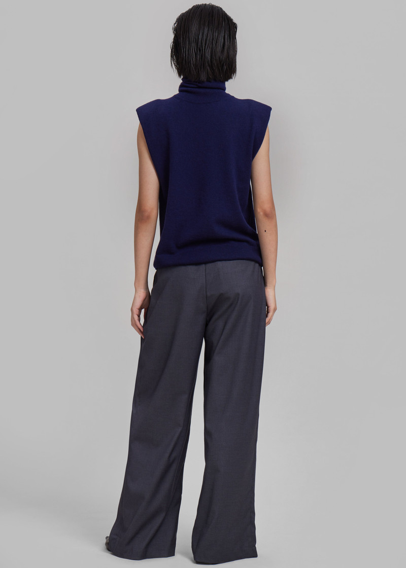 Nyla Pleated Pants - Charcoal 16