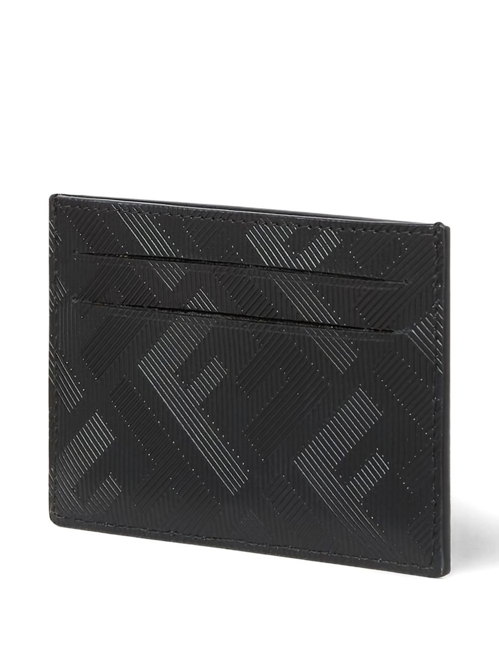 logo-plaque leather cardholder - 3