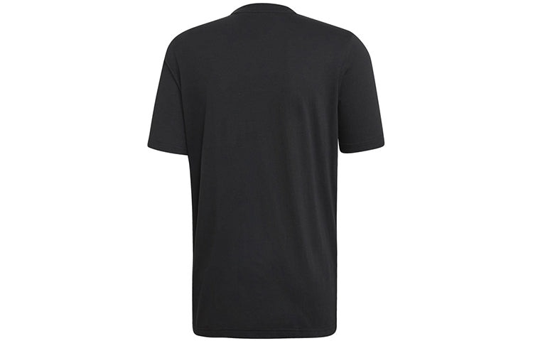 Men's adidas Logo Printing Short Sleeve Black T-Shirt ED6959 - 2