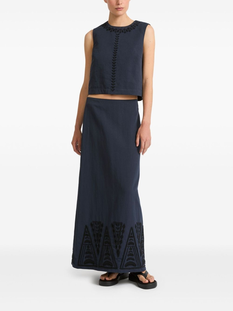 Yves Salomon embroidered top outlook