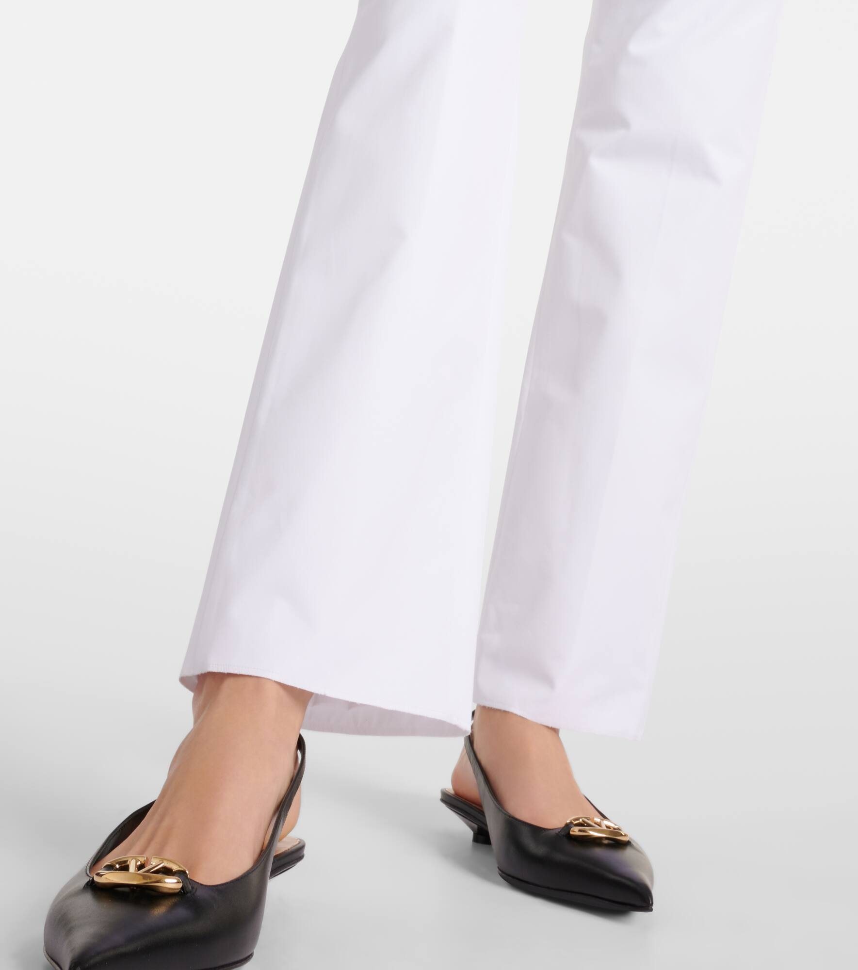 Low-rise cotton slim pants - 5