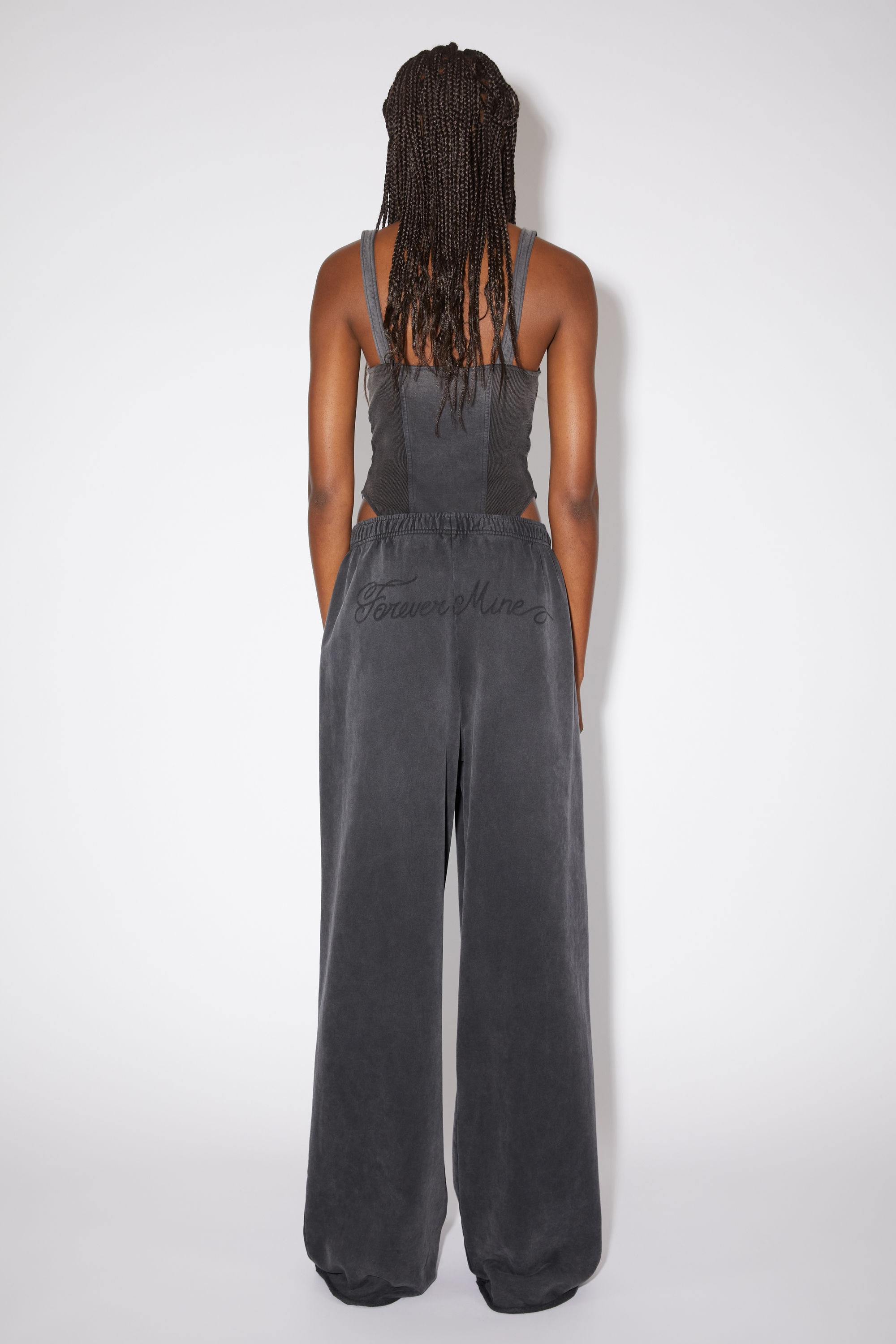 Printed sweatpants - Faded black - 3