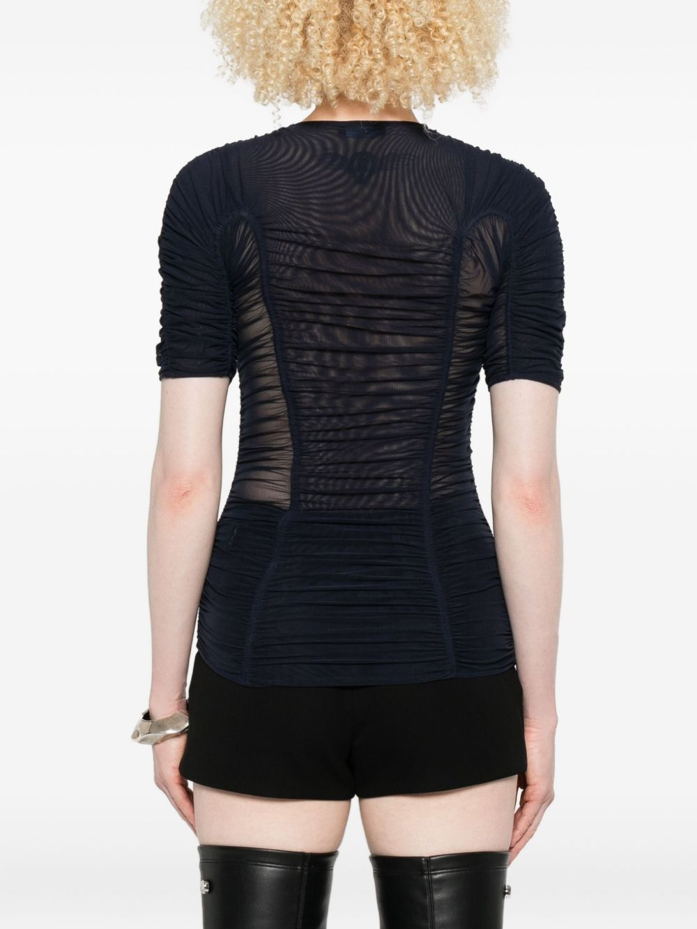 mesh short-sleeves top - 4