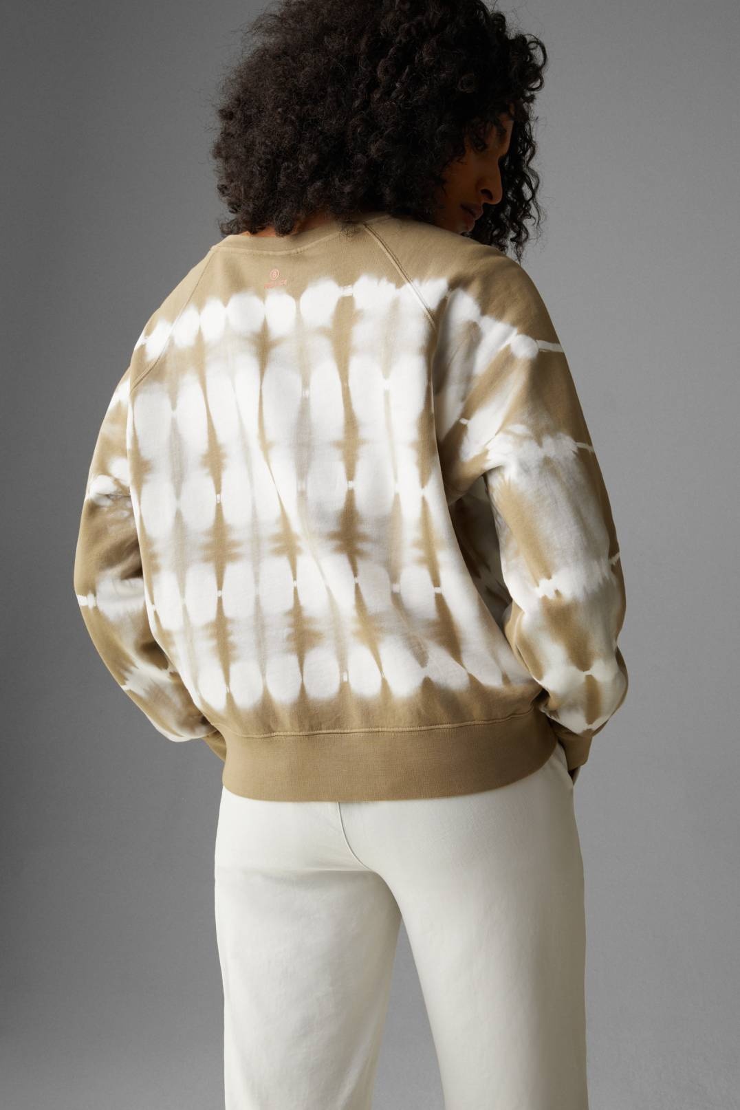 RAMIRA SWEATSHIRT IN CARAMEL/WHITE - 3