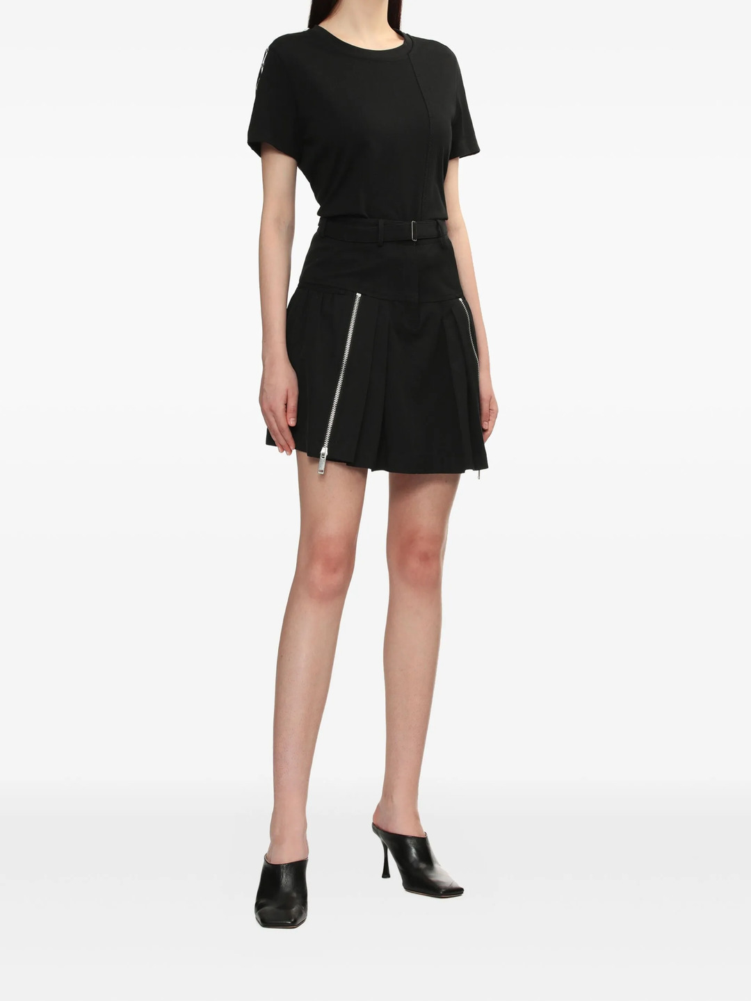 Utility Double Zip Belted Mini Skirt - 2