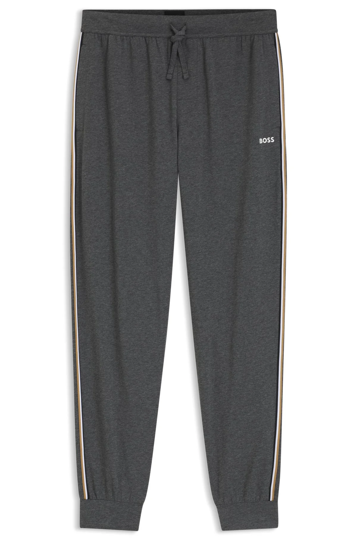 PAJAMA PANTS IN STRETCH COTTON WITH SIGNATURE SIDE STRIPES - 1