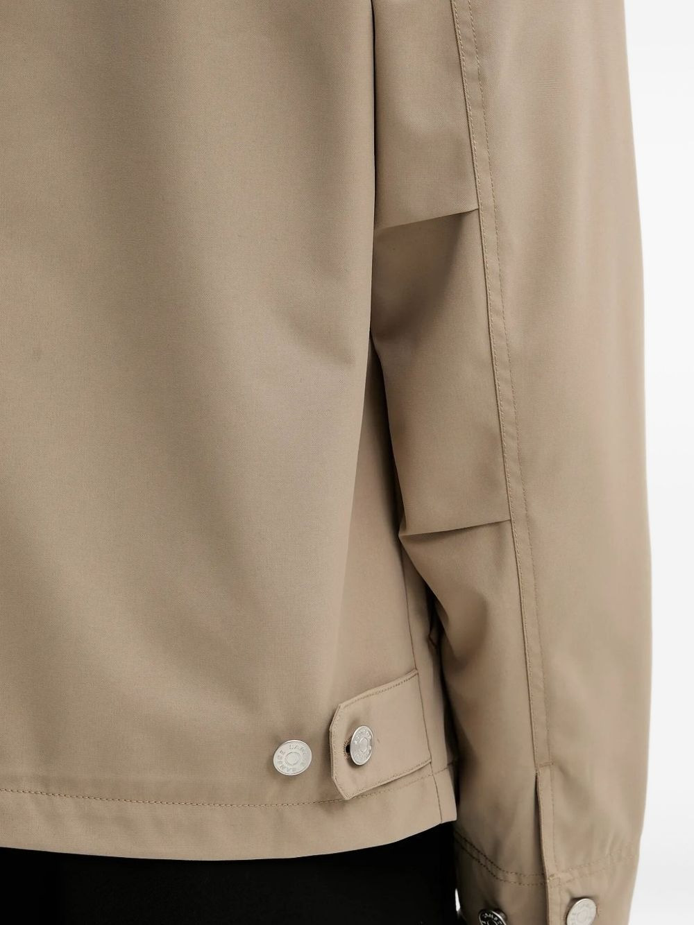 corduroy-collar zip-front jacket - 4