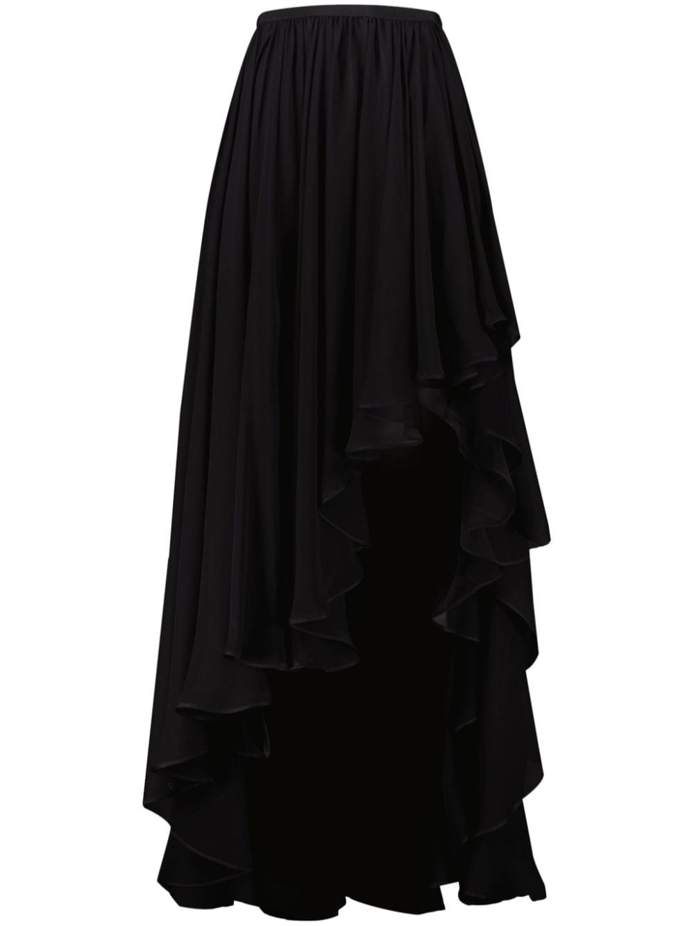 asymmetric georgette skirt - 1