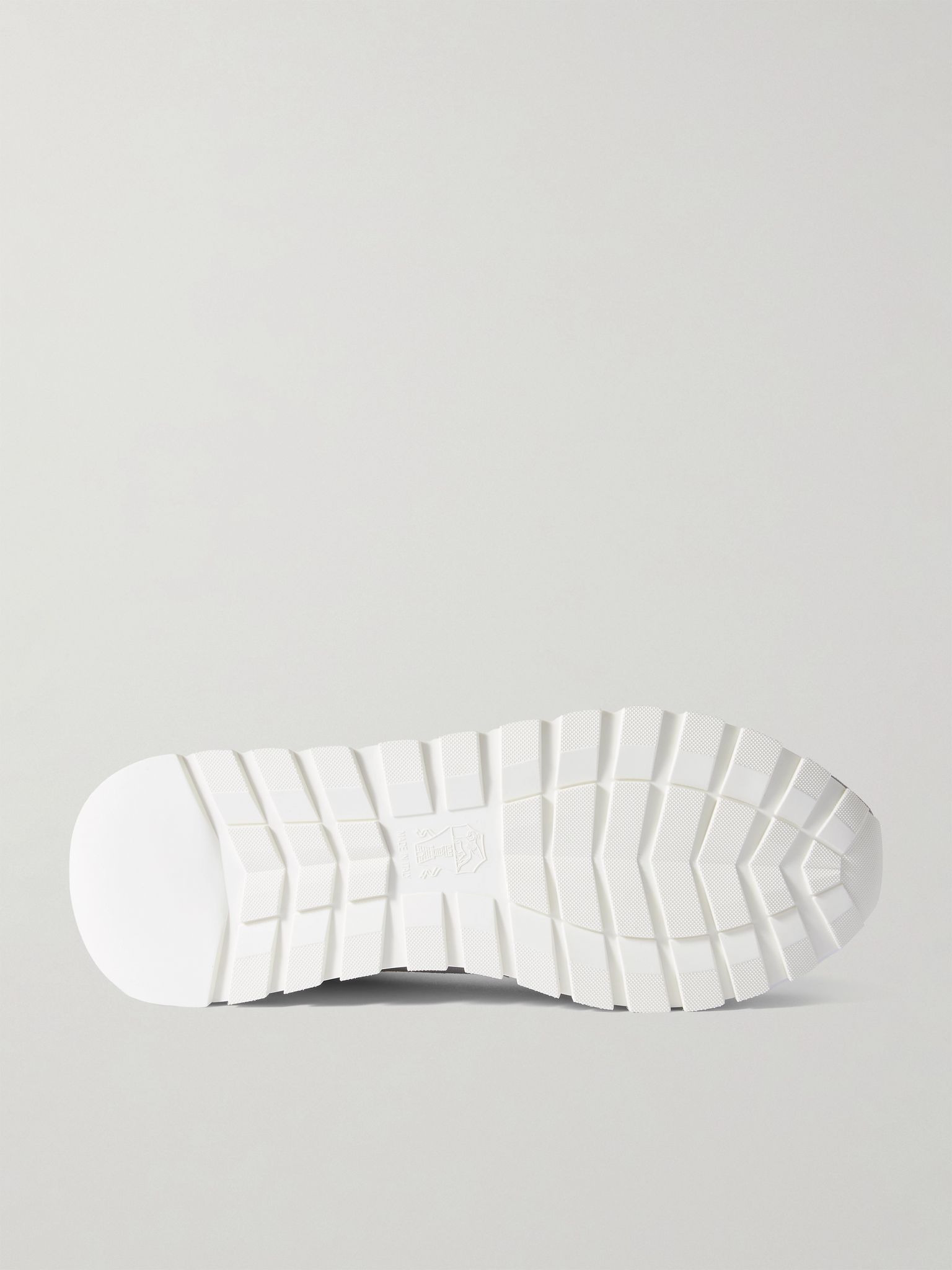 Olimpo Textured-Leather and Suede Sneakers Gray - 3