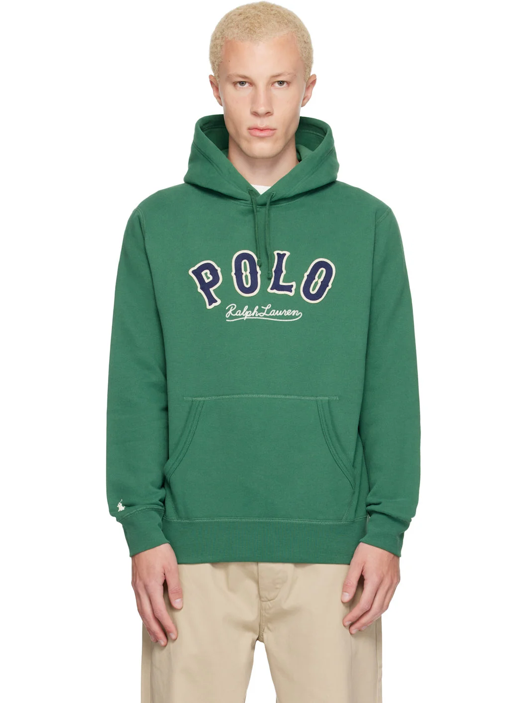 Green Fleece Long Sleeve Hoodie - 1