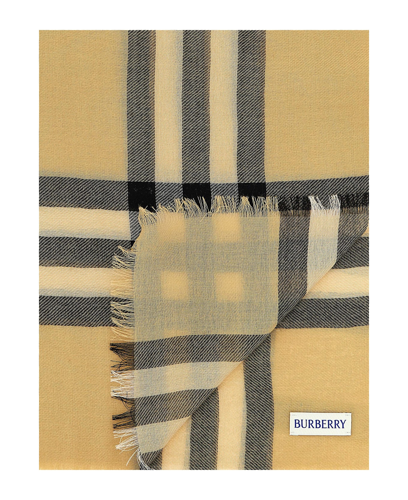Check Wool Scarf - 3