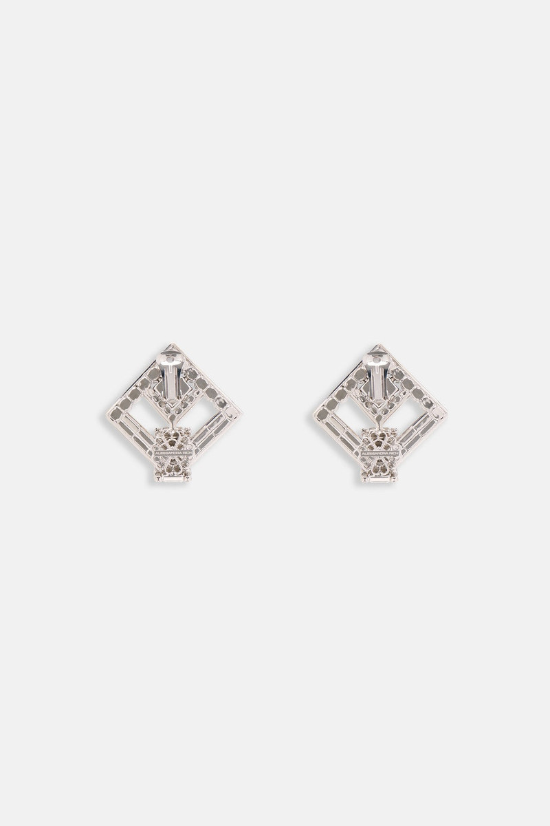Alessandra Rich CRYSTAL SQUARE EARRINGS outlook