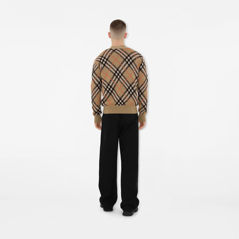 Check Wool Blend Cardigan 4