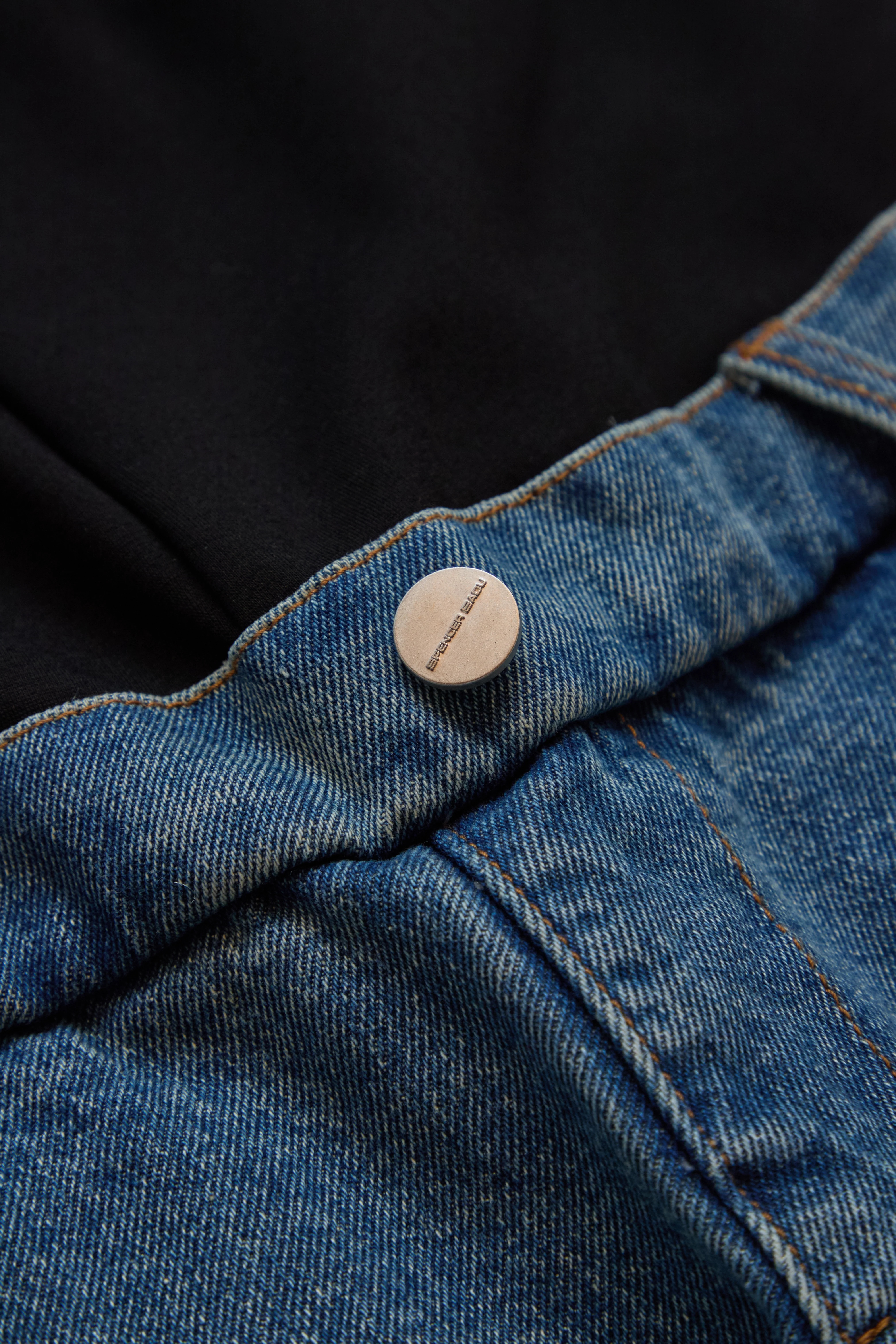 Spencer Badu Dropped Denim Shorts Blue - 3