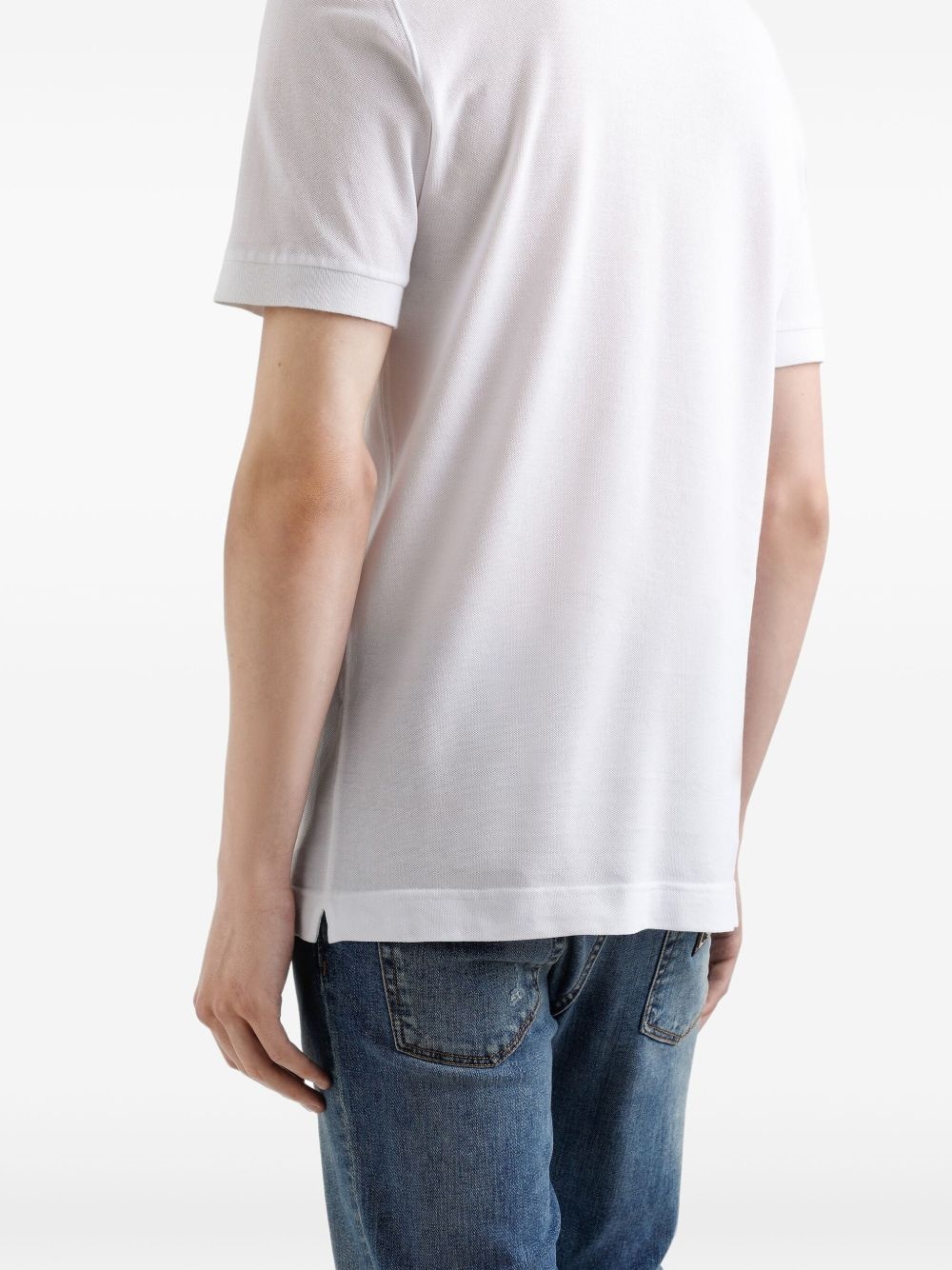logo-plaque polo shirt - 5