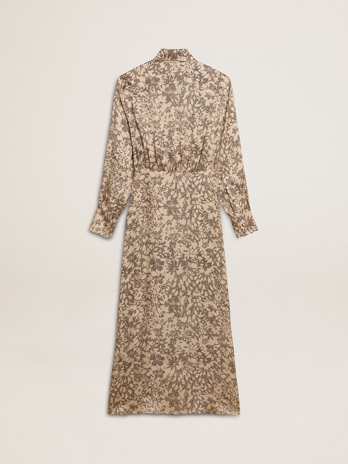 Women's silk-blend midi dress with a floral print - 6