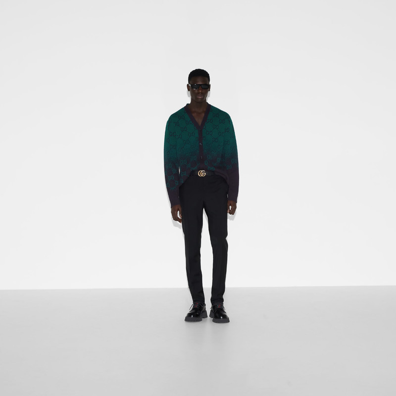GUCCI GG degradé wool jacquard cardigan outlook