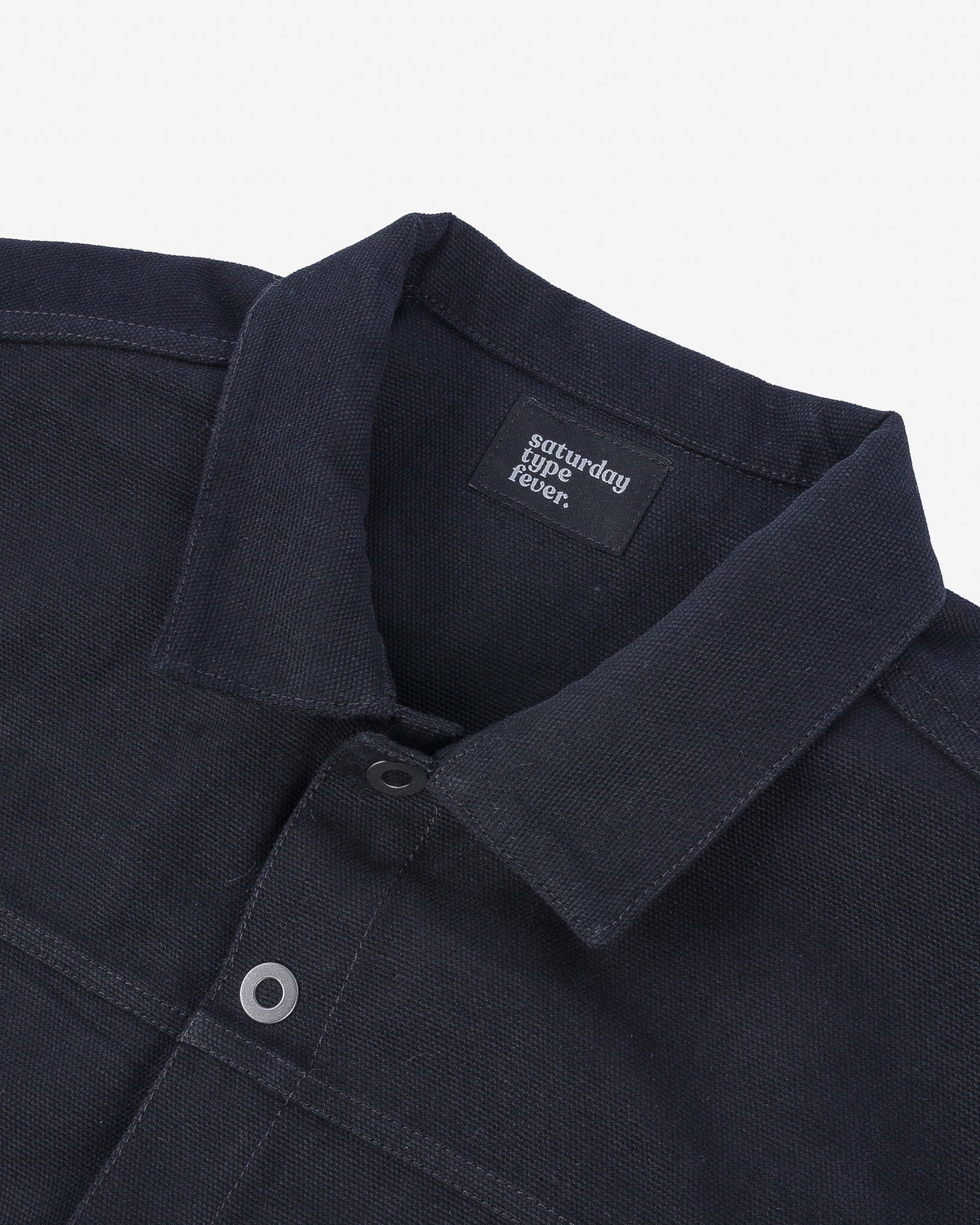 STF-TWLCPO-BLK SaturdayTypeFever - 9oz Cotton CPO Shirt - Black - 5