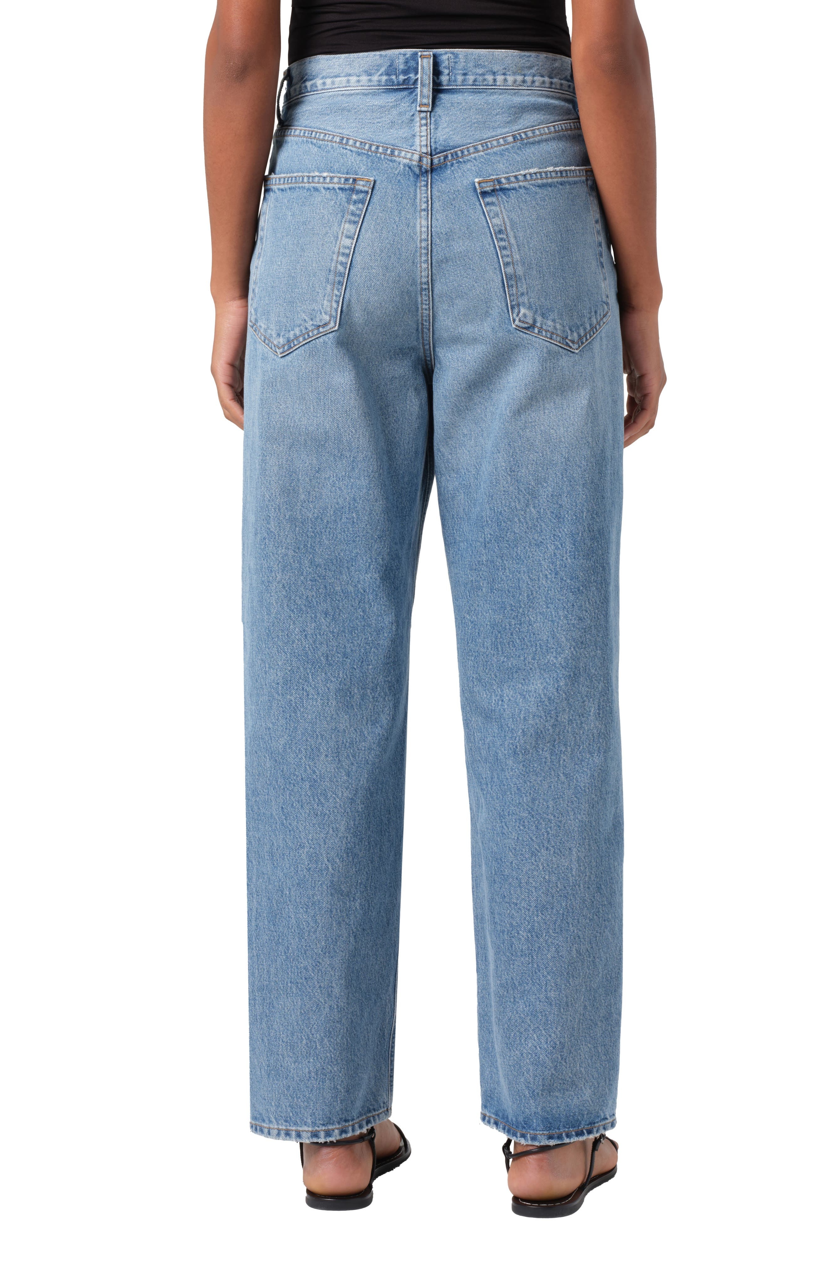 AGOLDE V-Waist Baggy Straight Leg Jeans in Fairway at Nordstrom - 2