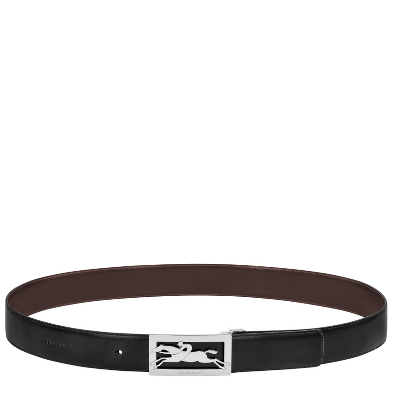 Delta Box Men's belt Black/Mocha - Leather 1