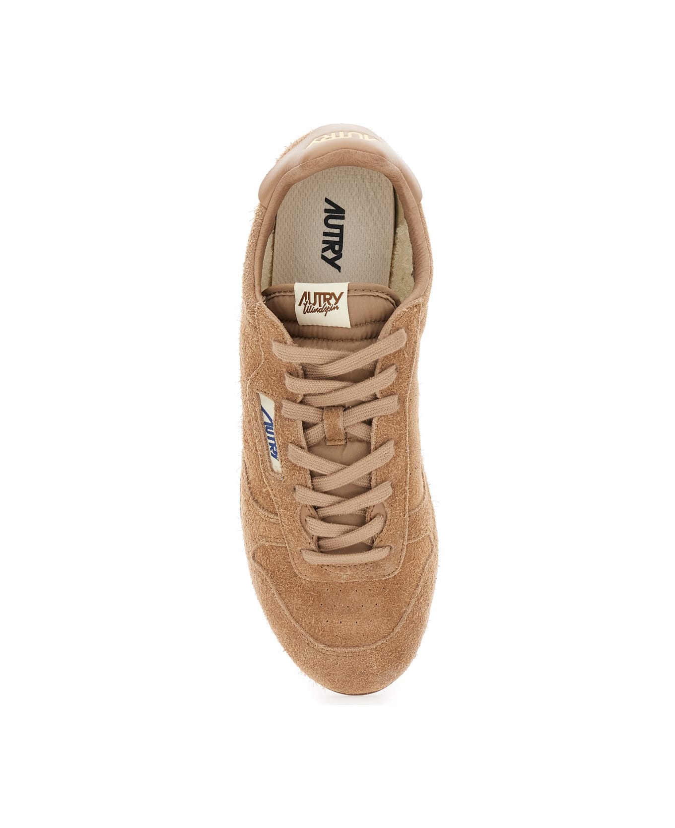 'windspin Low' Brown Sneaker With Logo On The Side And On The Heel In Suede Man - 4