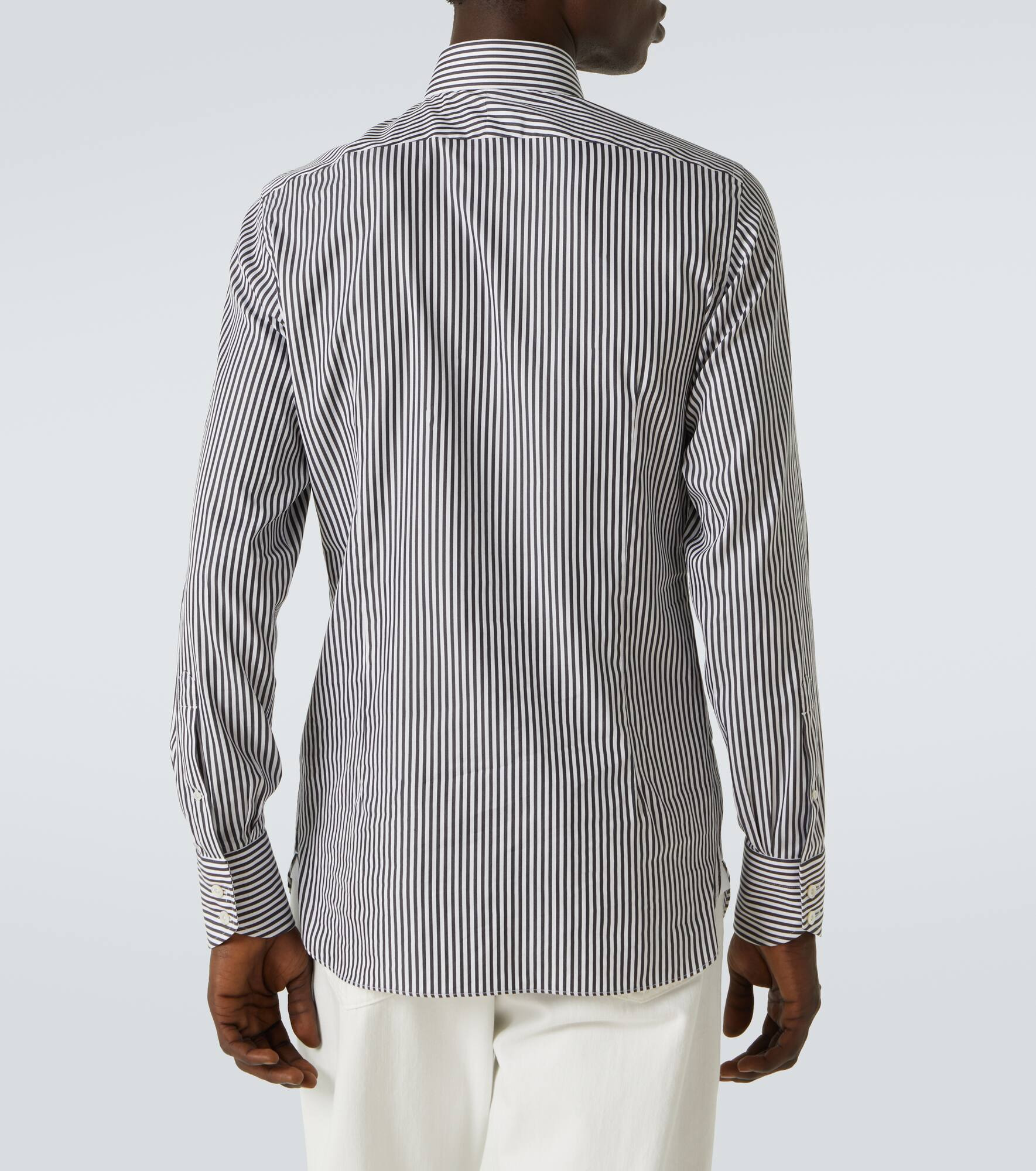 Ladder striped cotton shirt - 4