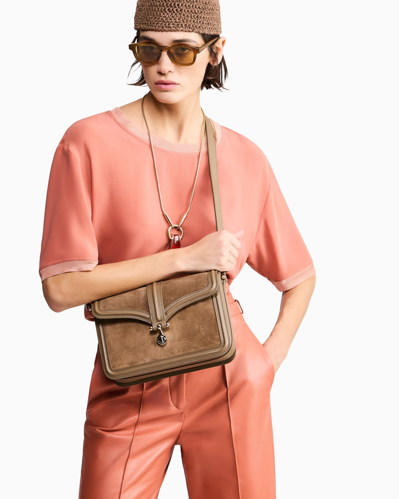 CROSSBODY BAG IN SUEDE AND SMOOTH LEATHER 6