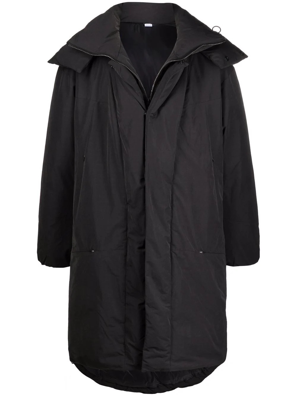 hooded padded down coat - 1