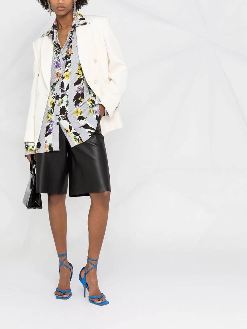 Off-White floral-print long-sleeve shirt outlook