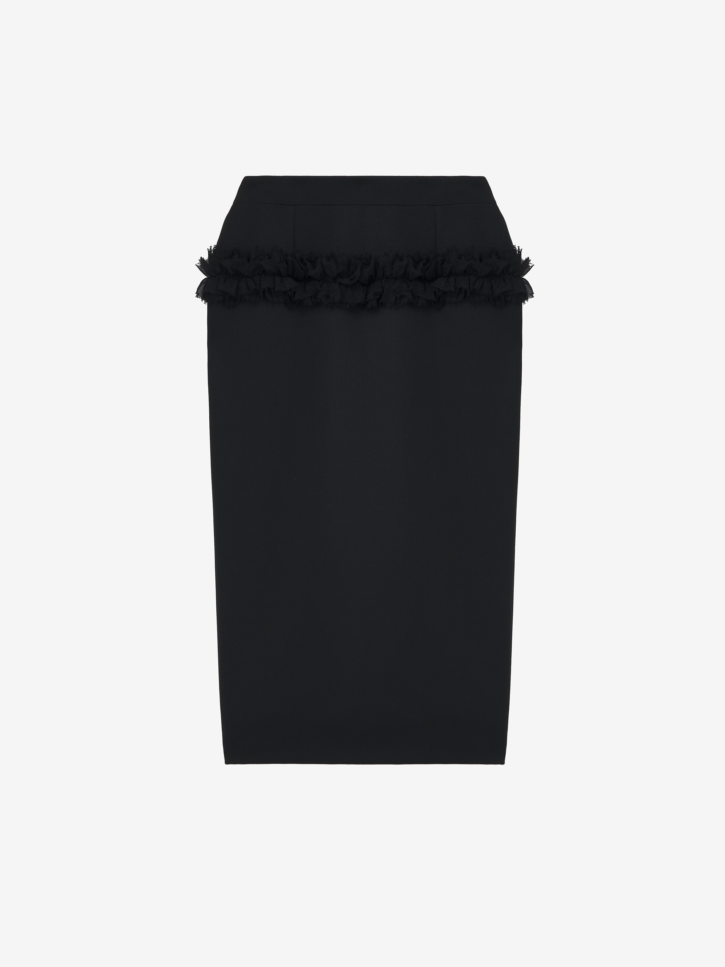 Slashed Buttoned Pencil Skirt - 1