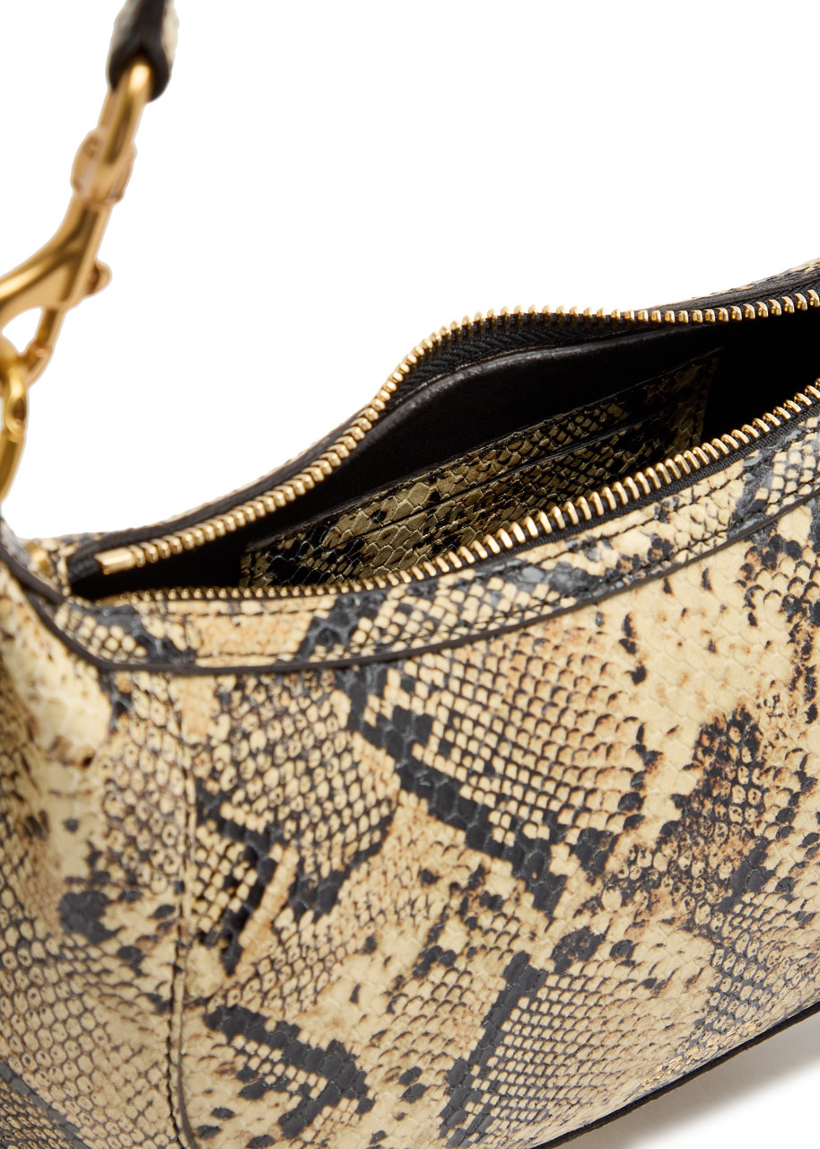 Isabel Marant Oskan Moon Python-effect Leather Shoulder bag - 4