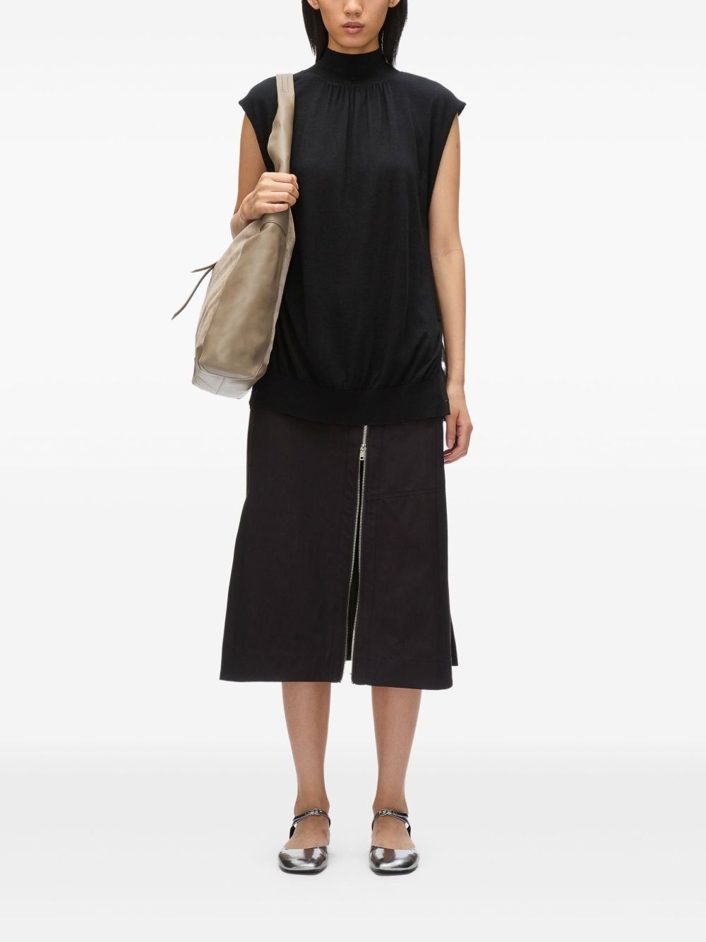 mock-neck top - 2