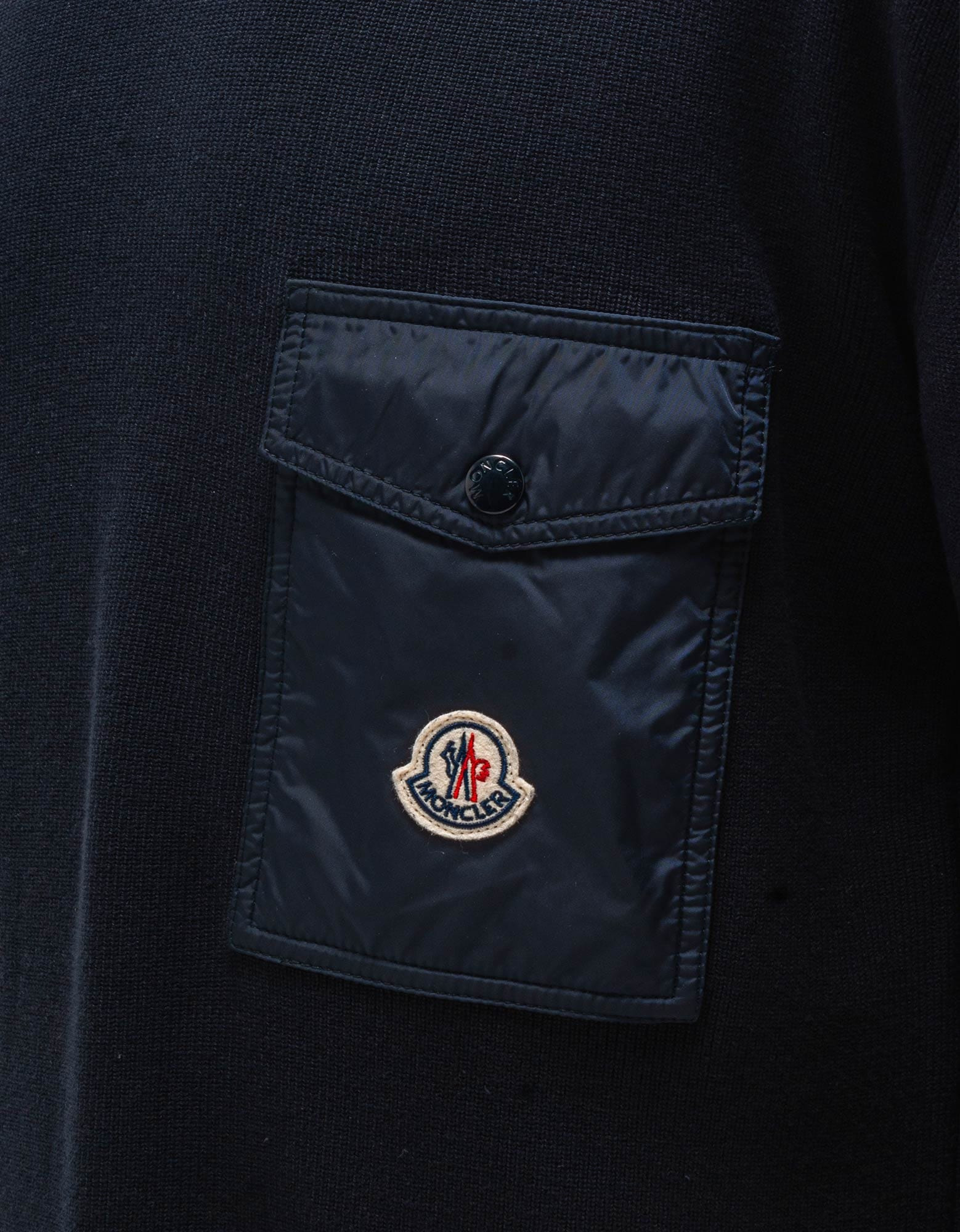 Moncler Navy Blue Chest Pocket Sweater - 3