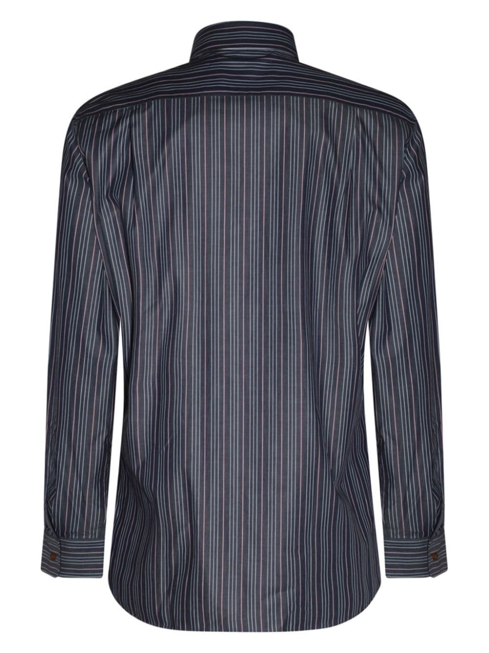 Orb-embroidered striped shirt - 2