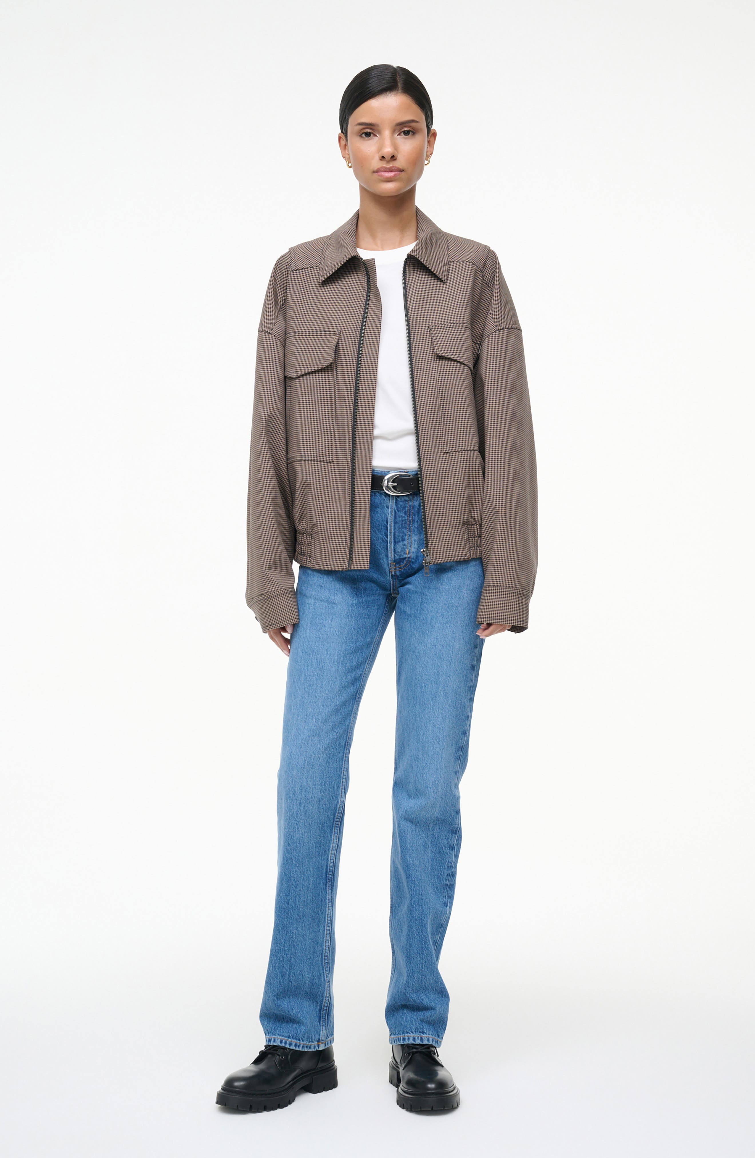 STAUD Eugene Micro Houndstooth Jacket at Nordstrom - 5