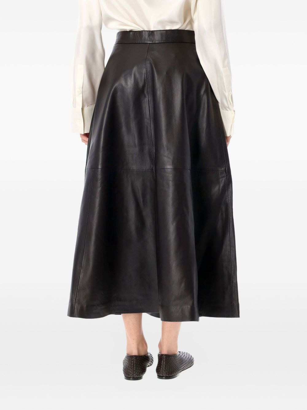 leather midi skirt - 2