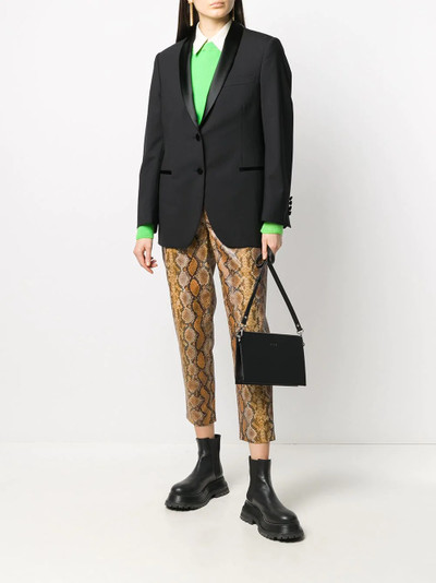 MSGM satin lapel blazer outlook