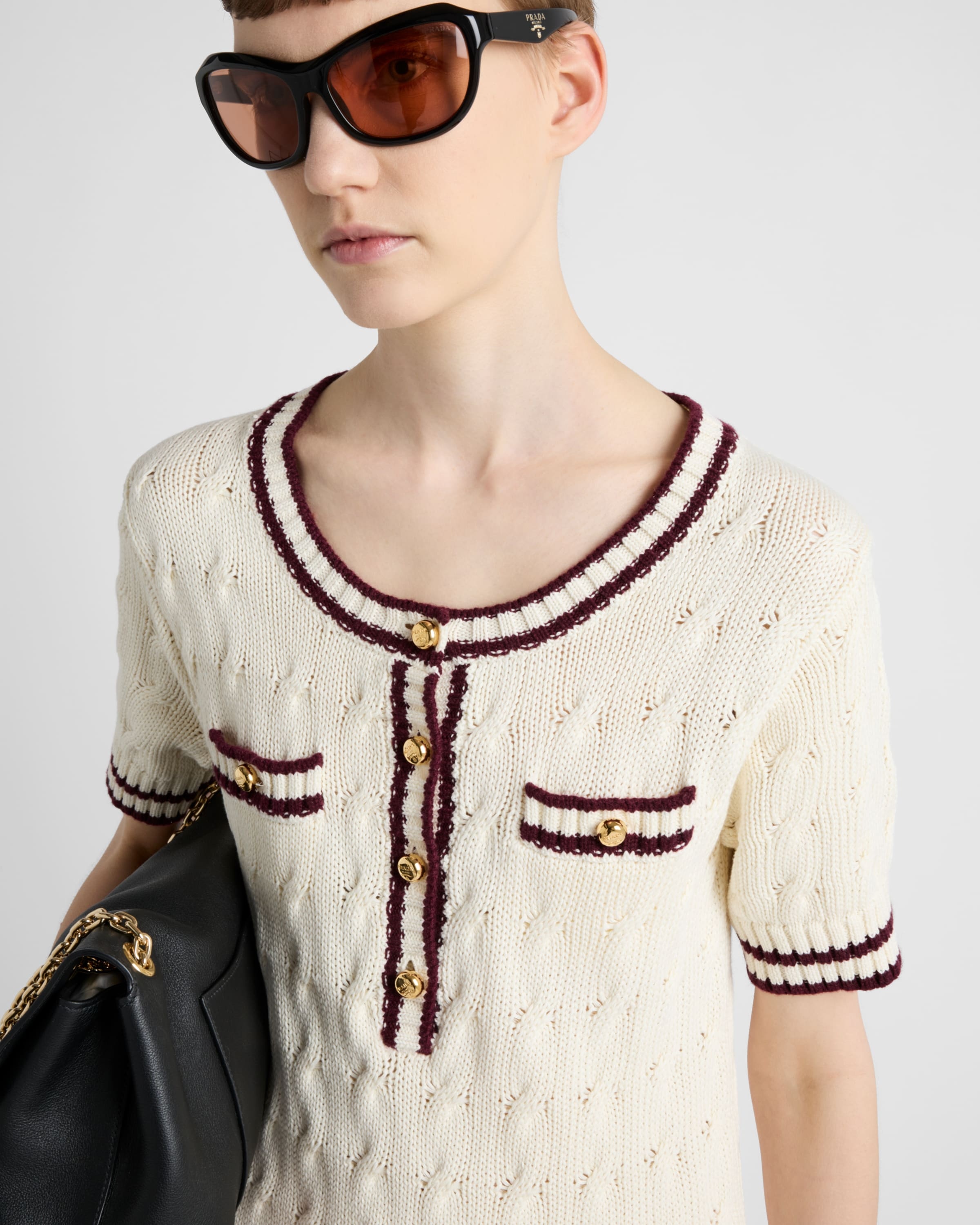 Round neck cotton mini-dress - 3