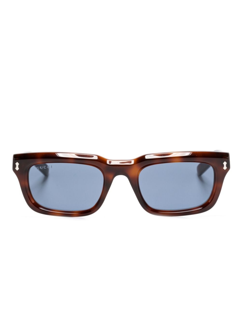 tortoiseshell rectangle-frame sunglasses - 1