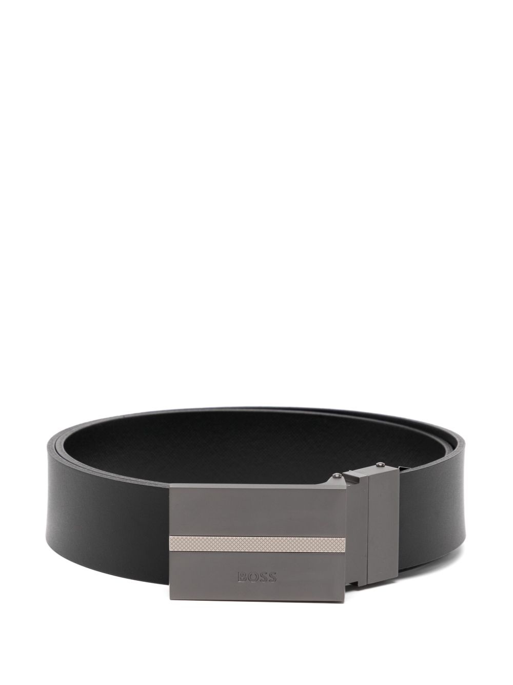 engraved-logo reversible belt - 1