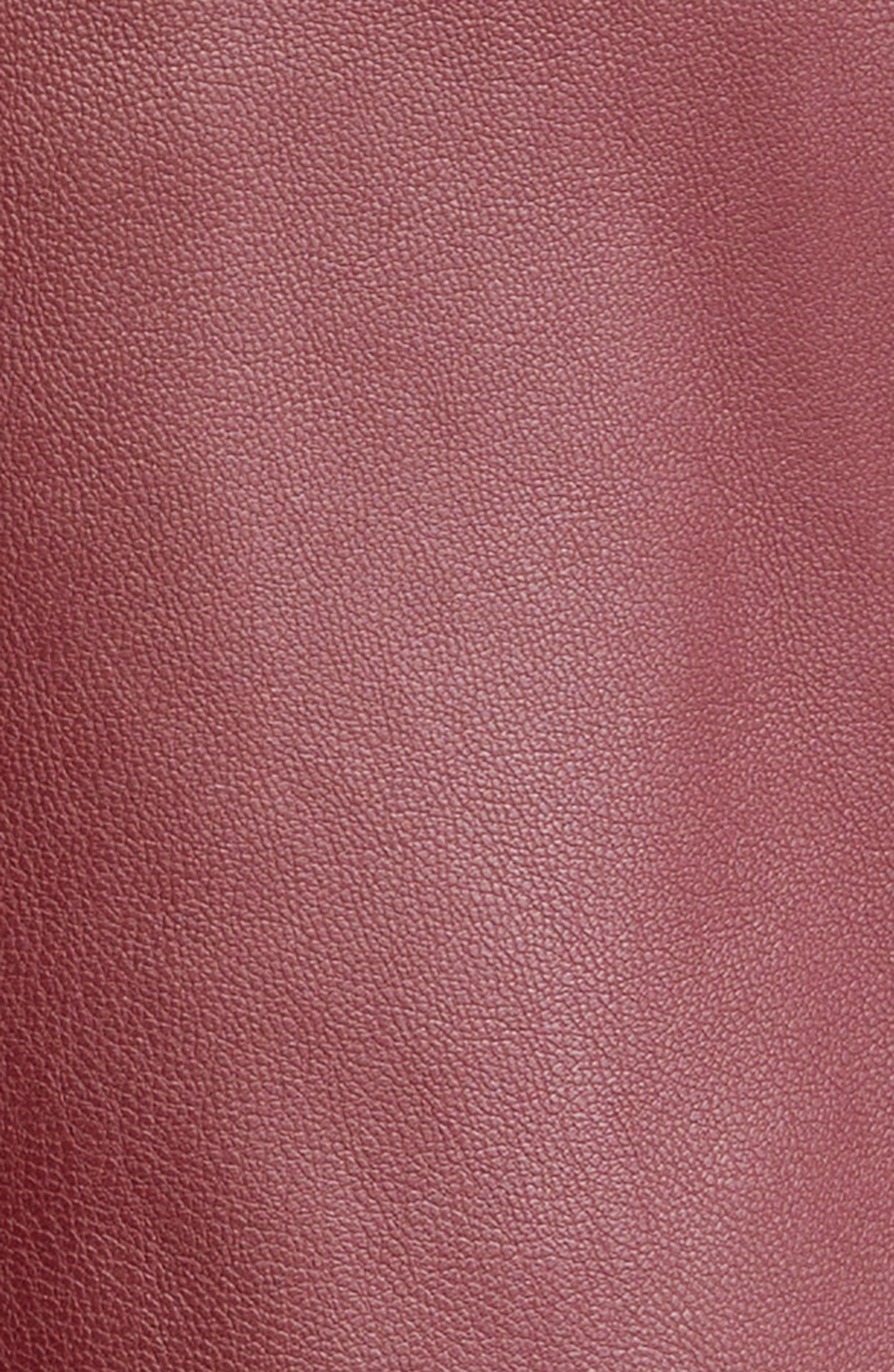 L'AGENCE Dionne Faux Leather Shorts in Black Cherry at Nordstrom - 7