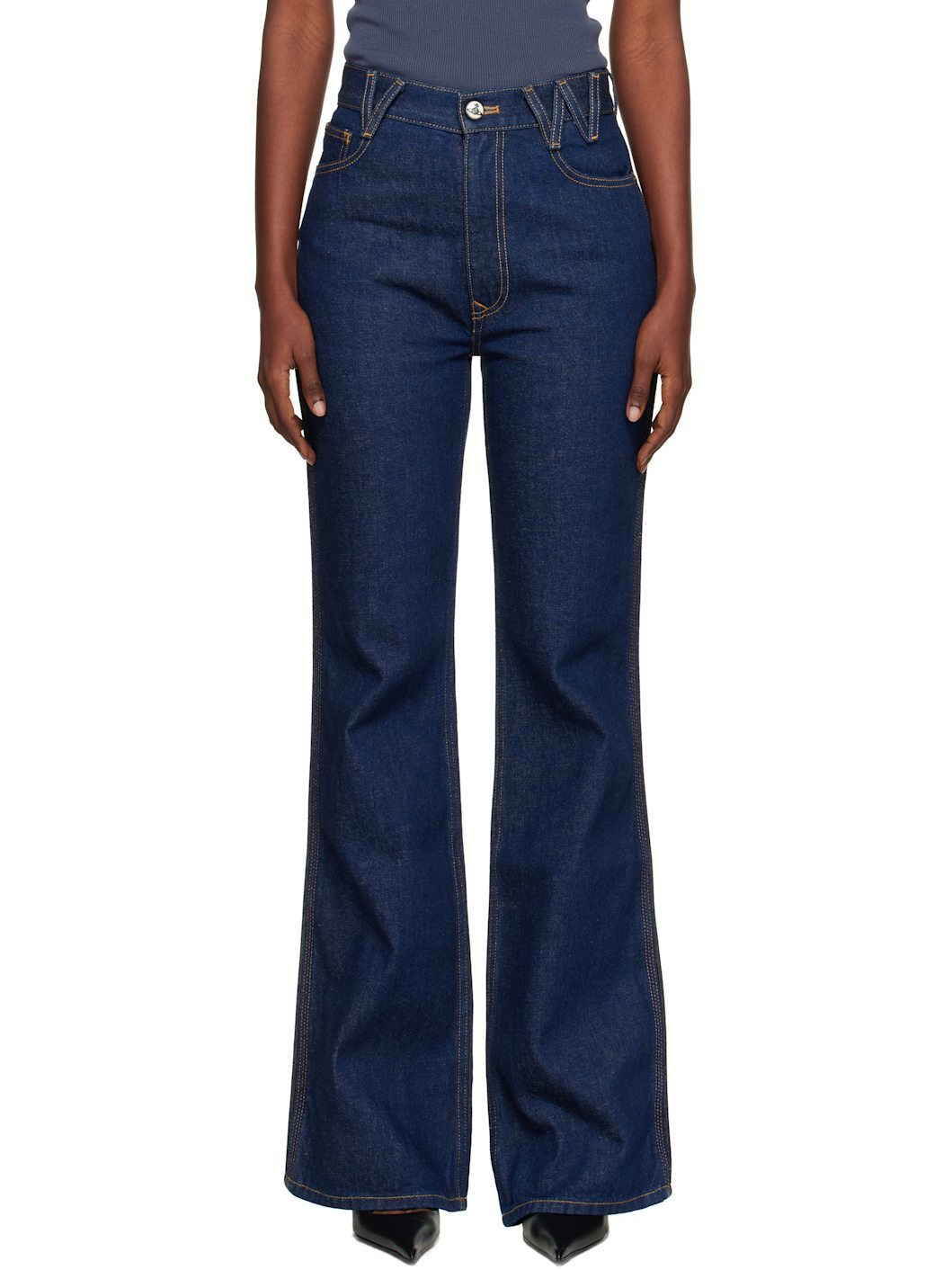 Navy Ray 5 Pocket Jeans - 1