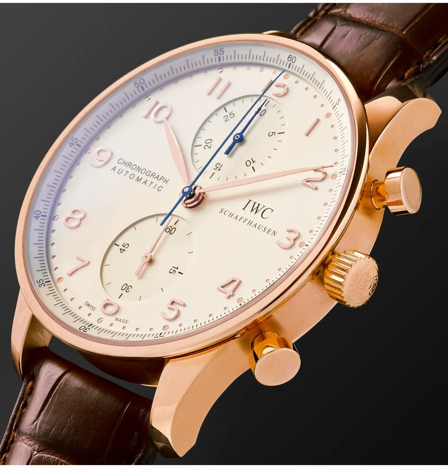 Portugieser Automatic Chronograph 40.9mm 18-Karat Red Gold and Alligator Watch, Ref. No. IW371480 - 4