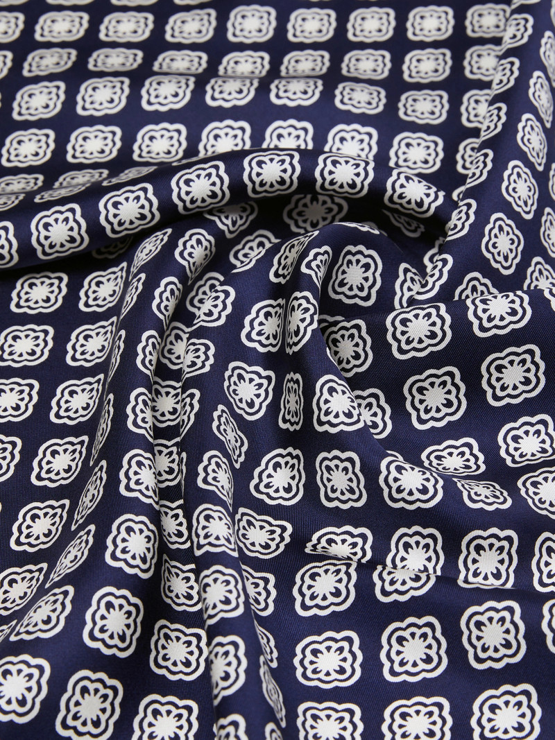 ONESTO Printed silk foulard - MUD 3