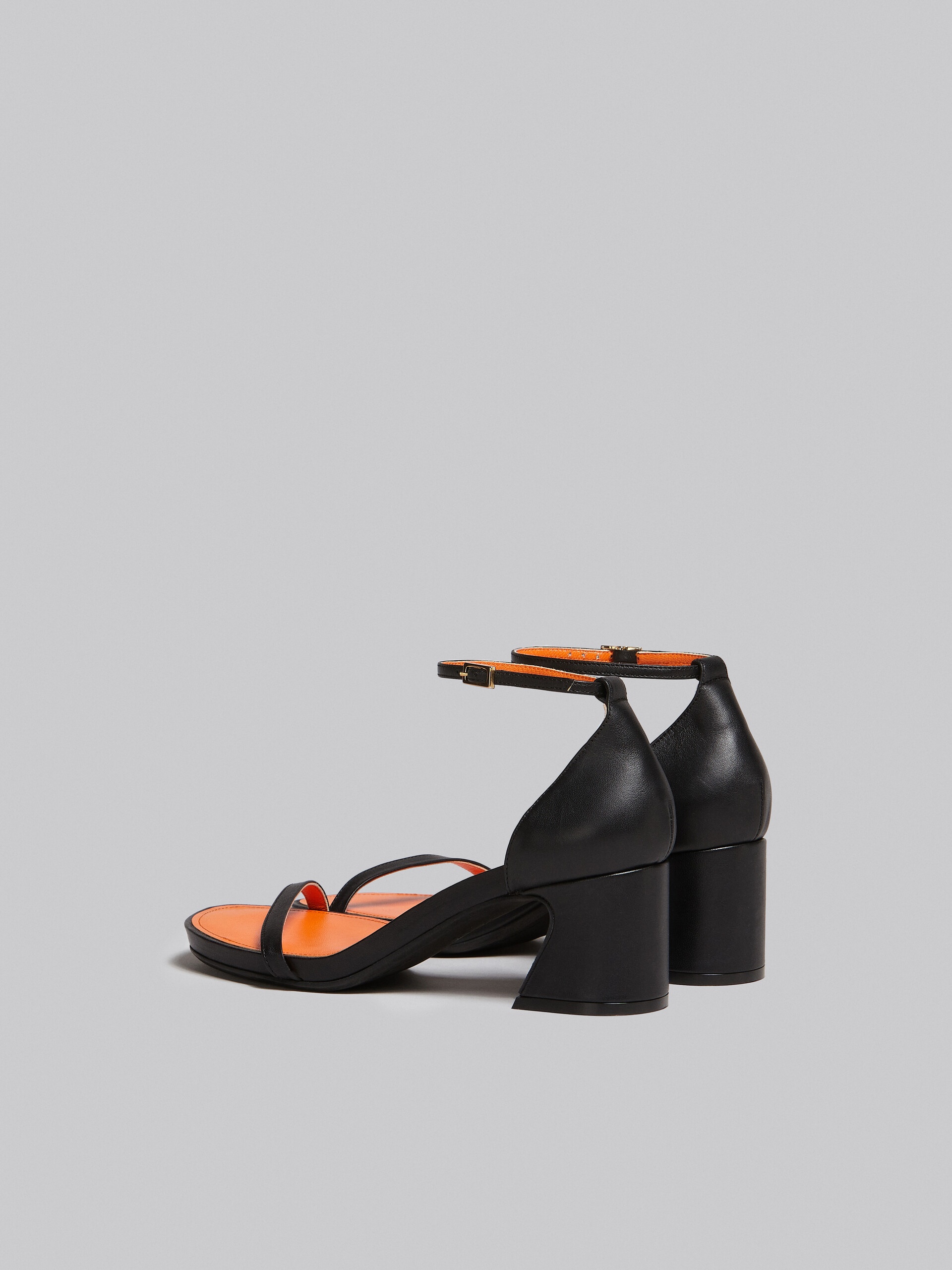 BLACK NAPPA LEATHER SANDAL - 3