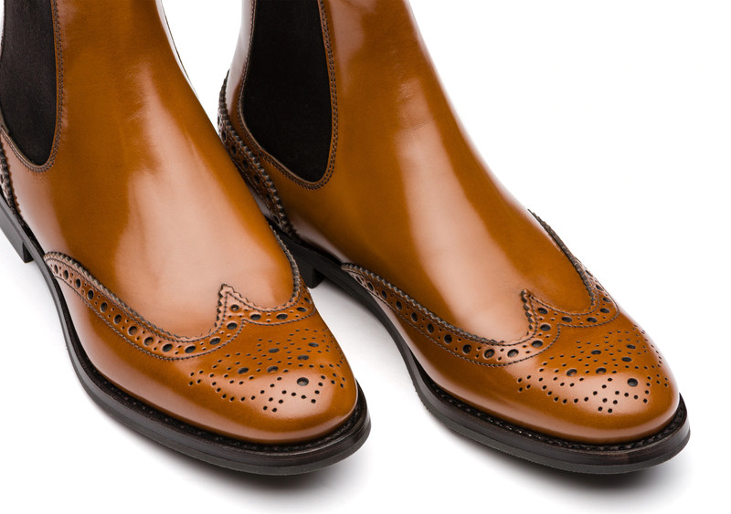 Ketsby wg
Polished Binder Brogue Chelsea Boot Sandalwood 4